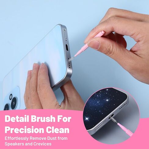 Cell Phone Cleaning Kit 22 Pcs Phone Charging Port Cleaner Anti-Clogging Mini Cleaning Dust Remover Tools USB C Speaker Port Clean Kit fit for Cell Phones Earbuds in Saudi Arabia