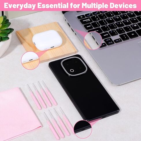 Cell Phone Cleaning Kit 22 Pcs Phone Charging Port Cleaner Anti-Clogging Mini Cleaning Dust Remover Tools USB C Speaker Port Clean Kit fit for Cell Phones Earbuds in Saudi Arabia