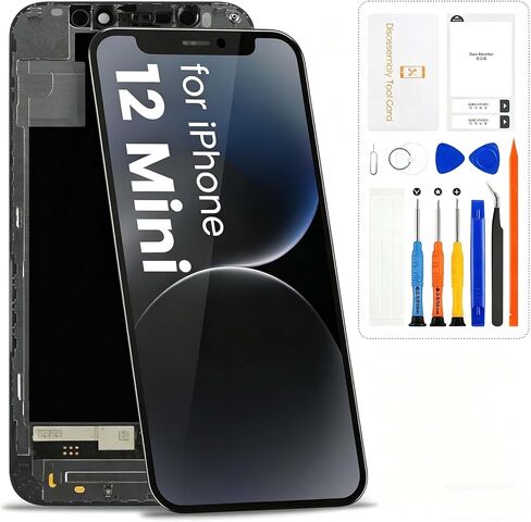 for iPhone 12 Mini Screen Replacement,Display for iPhone 12mini LCD Digitizer Touch Screen Full Assembly Panel Repair Parts for iPhone A2399, A2176, A2398, A2400 in Kuwait