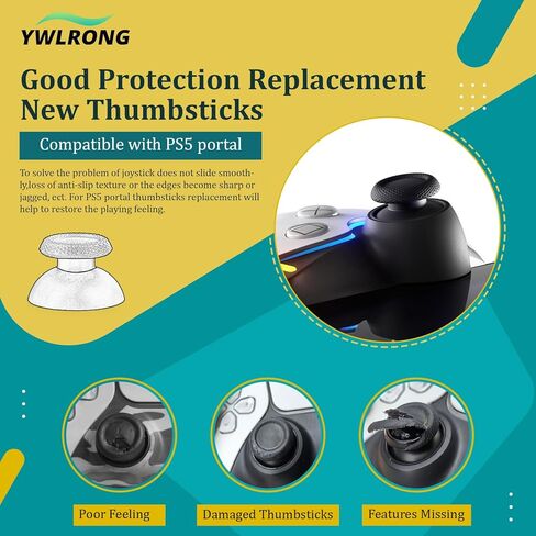 4Pack Thumbsticks for PlayStation Portal Thumbstick Replacement for PS5 Portal Sticks Caps Accessories with Repair Tools in Saudi Arabia