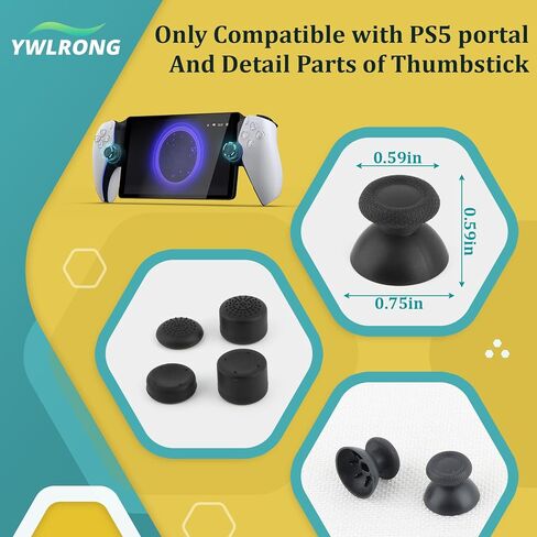 4Pack Thumbsticks for PlayStation Portal Thumbstick Replacement for PS5 Portal Sticks Caps Accessories with Repair Tools in Saudi Arabia