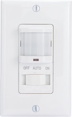 Intermatic IOS-DSIF-WH Motion Sensor, White - Automated Lighting Control with Adjustable Time Delay, Compatible with Lutron Caseta Home Automation Devices - Energy-Efficient & Reliable Performance in Saudi Arabia