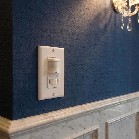 Intermatic IOS-DSIF-WH Motion Sensor, White - Automated Lighting Control with Adjustable Time Delay, Compatible with Lutron Caseta Home Automation Devices - Energy-Efficient & Reliable Performance in Saudi Arabia