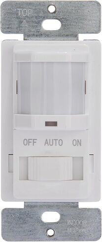 Intermatic IOS-DSIF-WH Motion Sensor, White - Automated Lighting Control with Adjustable Time Delay, Compatible with Lutron Caseta Home Automation Devices - Energy-Efficient & Reliable Performance in Saudi Arabia
