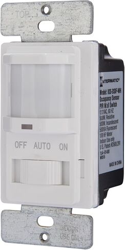 Intermatic IOS-DSIF-WH Motion Sensor, White - Automated Lighting Control with Adjustable Time Delay, Compatible with Lutron Caseta Home Automation Devices - Energy-Efficient & Reliable Performance in Saudi Arabia