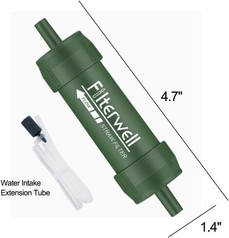Portable Water Filtration System, 0.01 Micron Purification, Emergency Hiking Camping, Outdoor Activities, Single Unit in Saudi Arabia