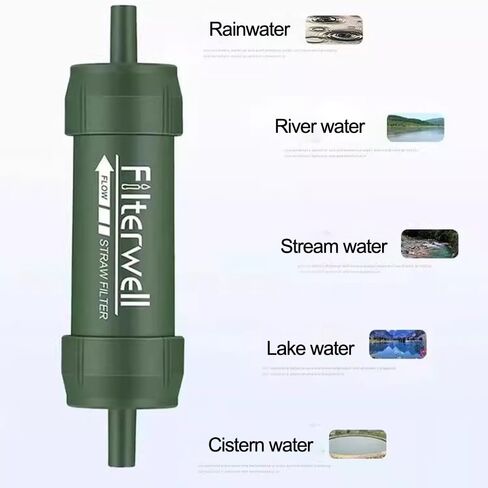 Portable Water Filtration System, 0.01 Micron Purification, Emergency Hiking Camping, Outdoor Activities, Single Unit in Saudi Arabia
