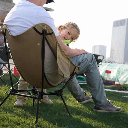 Wildhiker Lightweight Camping Chair – Folding Portable Chair for Adults, 2.16 lbs with Square Base and Carry Bag for Travel, Fishing, Motorcycle, Festival– Black in Saudi Arabia