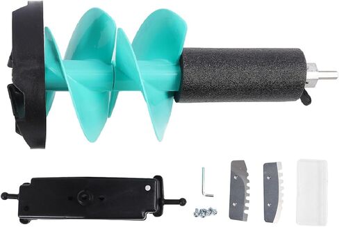YWBL-WH Ice Auger Tool, 50cm 8in Diameter, Premium Materials, Buoyant Design for Floating, Incisive Blades, Protective Guards, Compatible, Ideal for Enthusiasts in Saudi Arabia