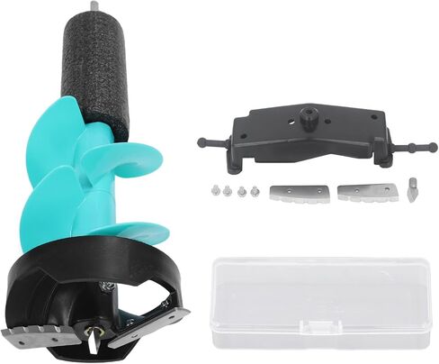 Srliya 6in Electric Ice Auger Kit Incisive Blades Impact Ice Drill Auger with Positioner for Fishing Emergency in Saudi Arabia