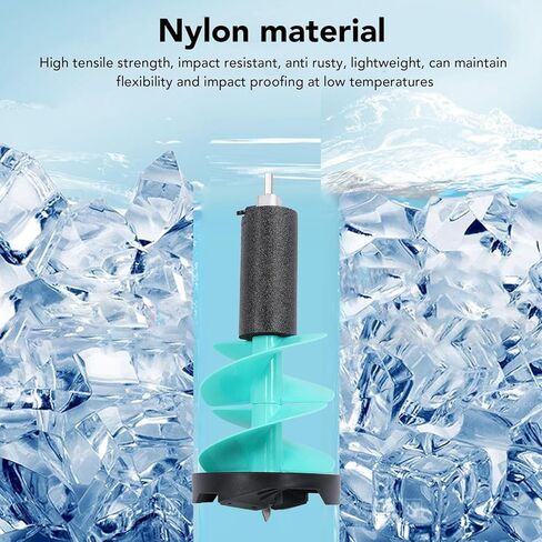FLEXMAN Electric Ice Fishing Auger, 50cm Length 8in Diameter Drilling Electric Ice Auger Kit for Thin Ice Areas, Fishing Winter Supplies Professional with Positioner in Saudi Arabia
