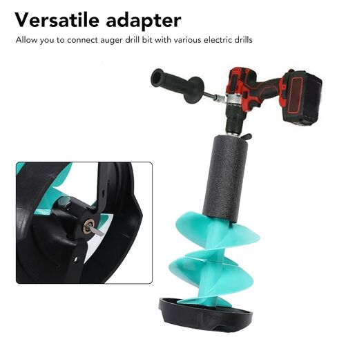 FLEXMAN Electric Ice Fishing Auger, 50cm Length 8in Diameter Drilling Electric Ice Auger Kit for Thin Ice Areas, Fishing Winter Supplies Professional with Positioner in Saudi Arabia