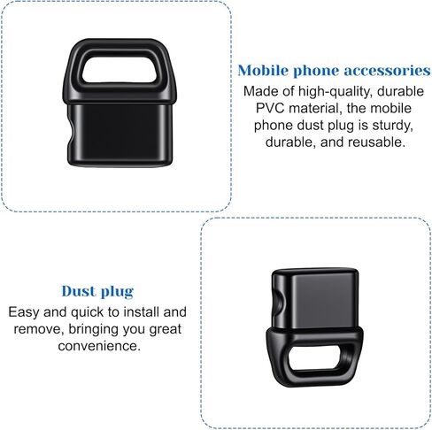 30 Pcs Black Anti Dust Silicone Type C Charging Port, Silicone Dust Plug, Type-C Charging Port Protector, Clear Chargings Ports Covers Anti Plug Cover Plugs for Phones Laptops in Saudi Arabia