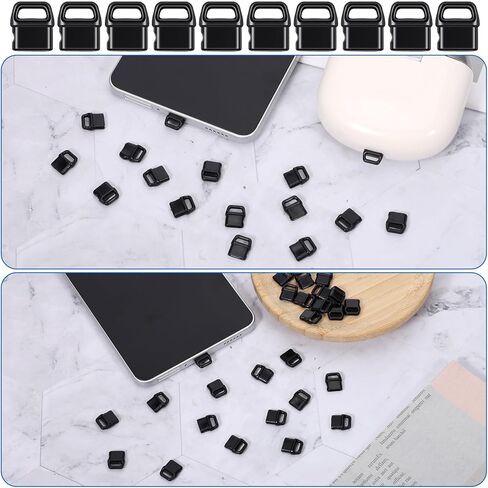 30 Pcs Black Anti Dust Silicone Type C Charging Port, Silicone Dust Plug, Type-C Charging Port Protector, Clear Chargings Ports Covers Anti Plug Cover Plugs for Phones Laptops in Saudi Arabia