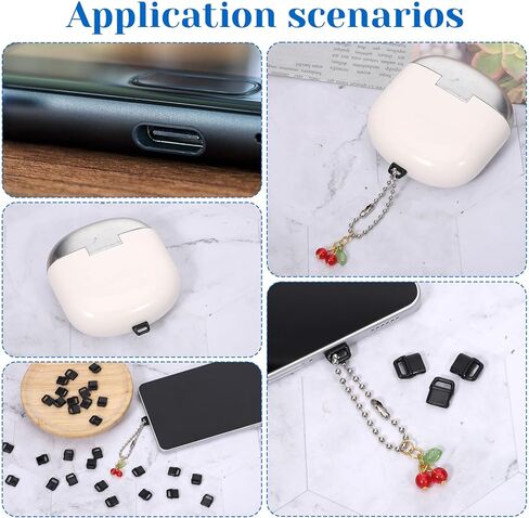 30 Pcs Black Anti Dust Silicone Type C Charging Port, Silicone Dust Plug, Type-C Charging Port Protector, Clear Chargings Ports Covers Anti Plug Cover Plugs for Phones Laptops in Saudi Arabia
