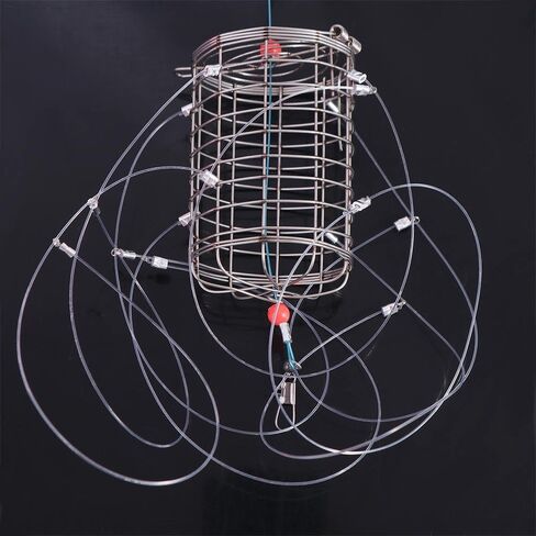 Stainless Steel Crab Trap Steel Wire Bait Cage Catching Tool, Fishing Net Lure Trap Crab Trap Bait Cage Fishing Accessories in Saudi Arabia
