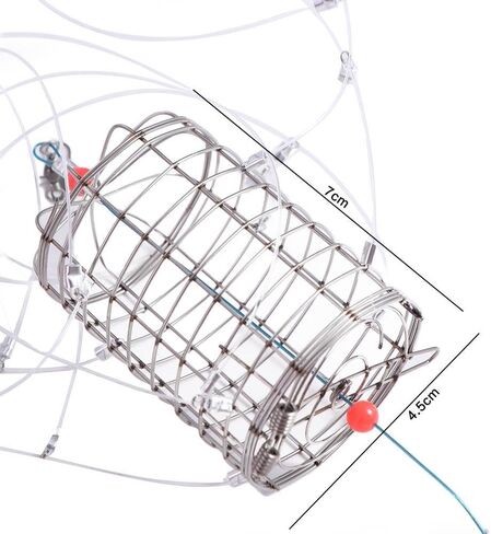 Stainless Steel Crab Trap Steel Wire Bait Cage Catching Tool, Fishing Net Lure Trap Crab Trap Bait Cage Fishing Accessories in Saudi Arabia