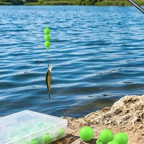 10pcs European-Style Carp Reverse Bottom Fishing Floating Beads, Round Bait Fishing Beads, Roneri Rig, High Buoyancy Lure, Popping Bobber in Saudi Arabia