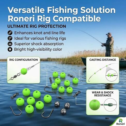 10pcs European-Style Carp Reverse Bottom Fishing Floating Beads, Round Bait Fishing Beads, Roneri Rig, High Buoyancy Lure, Popping Bobber in Saudi Arabia