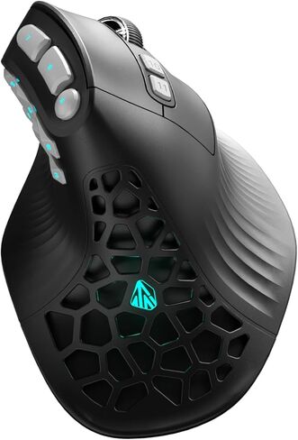 SOLAKAKA E9 PRO Vertical MMO Gaming Mouse with 8K Dongle- 36000 DPI PAW3395 Sensor,8,000Hz Polling Rate,Tri-Mode Ergonomic Wireless Mouse with 10 Side Buttons,RGB Mouse for PC/Mac - Black in Saudi Arabia