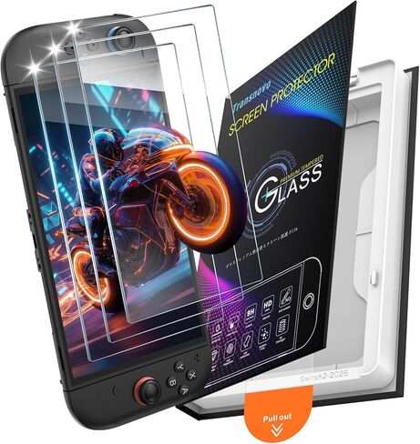 TRANSNOVO 2-Pack for Switch 2 Tempered Glass Screen Protector with Alignment Guide, 9H Scratch Resistant, Bubble-Free 10s Install for First-Time Users, Ultra Clear Touch Sensitive Glass (2-Pack) in Saudi Arabia
