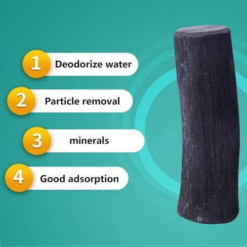 Water charcoal sticks, 2 packs of natural activated charcoal, home kitchen drinking water, Filtered water can be drunk directly, Can be used outdoors in Saudi Arabia