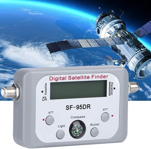Digital Satellite Signal Meter Finder Instrument, Compact Portable Size, Lightweight - High Sensitivity Display, Illuminated for Night Use, Easy Satellite Dish Alignment in Saudi Arabia
