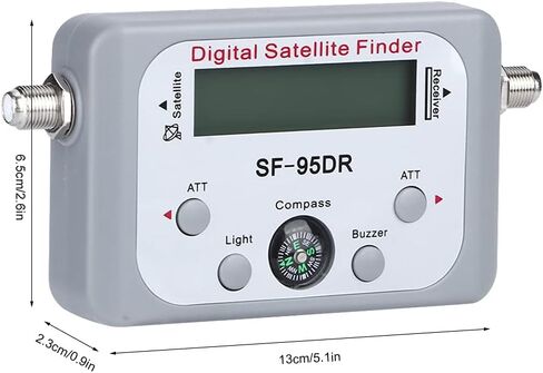 Digital Satellite Signal Meter Finder Instrument, Compact Portable Size, Lightweight - High Sensitivity Display, Illuminated for Night Use, Easy Satellite Dish Alignment in Saudi Arabia