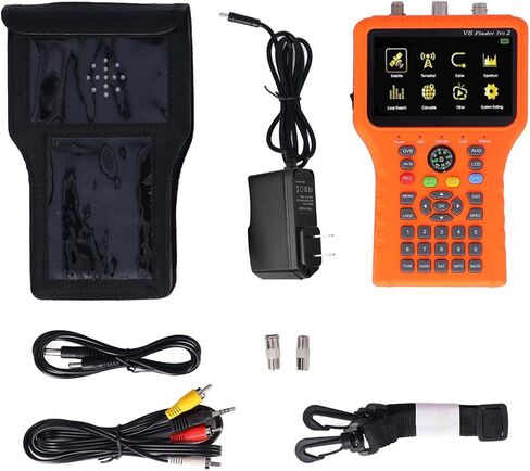 WALFRONT Satellite Finder Meter Satellite Finding Device 4.3in Colorscreen DVB S2X S T2 T Signal Strength Quality HD Display Digital Sat Detector Recognition (US Plug) in Saudi Arabia