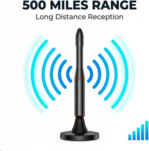 TV Antenna Indoor Antenna for Smart TV,650+ Miles Long Range Digital Antenna Indoor for All TV, for Local Channels,Supports 4K, 1080p in Saudi Arabia