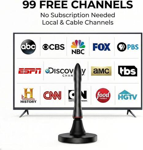 TV Antenna Indoor Antenna for Smart TV,650+ Miles Long Range Digital Antenna Indoor for All TV, for Local Channels,Supports 4K, 1080p in Saudi Arabia