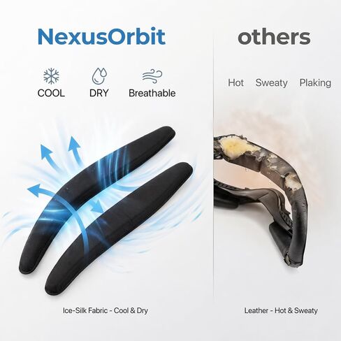 NexusOrbit قطعتان من ملحقات استبدال وسادة الجبهة لحزام الرأس BOBOVR S3 Pro، وسادات تبريد جل الحرير الجليدي، ماصة للعرق، قابلة للتنفس in Kuwait