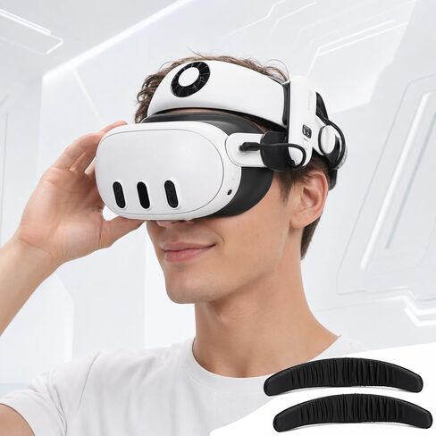 NexusOrbit قطعتان من ملحقات استبدال وسادة الجبهة لحزام الرأس BOBOVR S3 Pro، وسادات تبريد جل الحرير الجليدي، ماصة للعرق، قابلة للتنفس in Kuwait