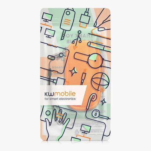 kwmobile Neoprene Cover Compatible with Flipper Zero Case - Soft Cases for Multifunctional Tool - Neon Orange in Saudi Arabia