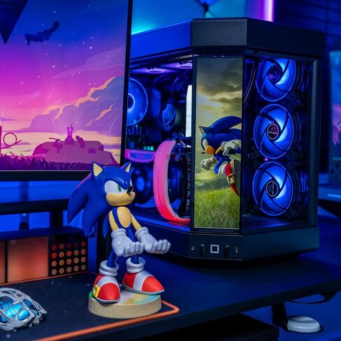 Cableguys Modern Sonic Controller Holder & Phone Stand - Gaming Setup Accessories for Desk and Game Room, Controller Stand Compatible with Xbox, PlayStation & Most Standard Game Controllers in Saudi Arabia