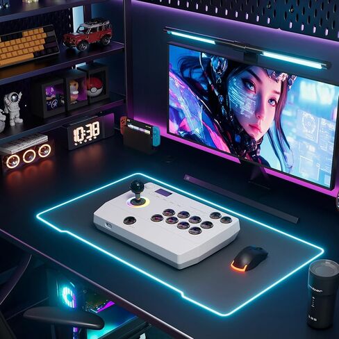 Saitake Wireless Arcade Fight Stick Joystick for PC,Android,IOS,Switch 1/2,PS3,PS4, Arcade Stick Supports Bluetooth, 2.4G Receiver and Wired Connection,with a 3.5 mm Audio Jack in Saudi Arabia