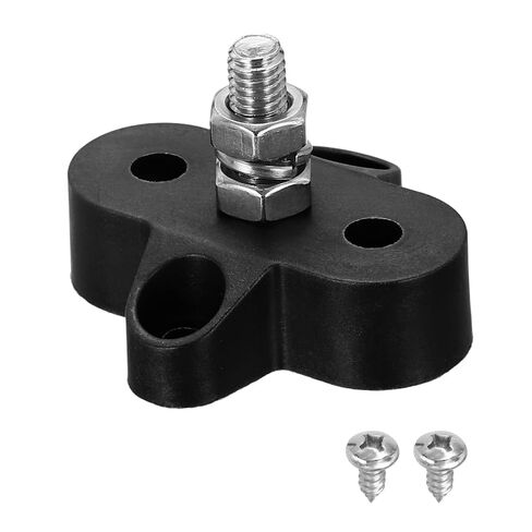 MECCANIXITY 2Pcs 12-48VDC 120A Bus Bar Marine Power Distribution Blocks, 5/16" Single Studs Automotive Busbar Terminal Block with Accessories for Car Boat Solar Wiring, Red,Black in Saudi Arabia
