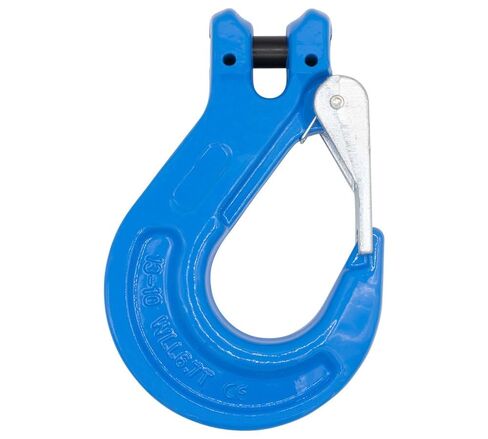 Mytee Products 2 Pack G100 1/2" Clevis Sling Hook with Latch - 15,000 LBS WLL - Sky Blue Heavy Duty Grade 100 Lifting Sling Hooks for Recovery, Lifting & Rigging in Saudi Arabia