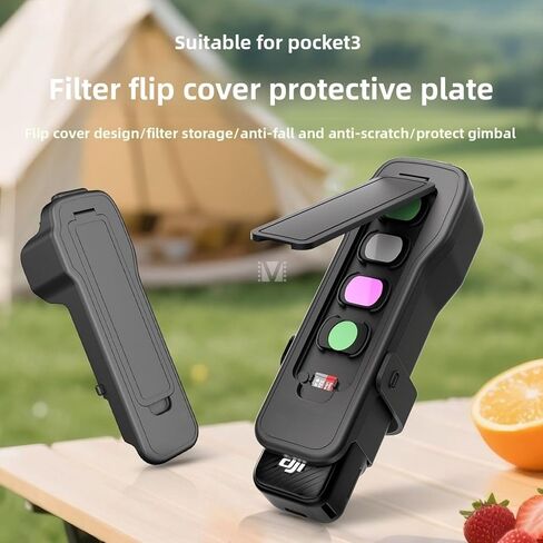 حافظة واقية لجهاز DJI Osmo Pocket 3، مع 4 فتحات تخزين مرشح لمرشحات CPL وND، وواقي عدسة Gimbal، وحماية من الصدمات in Kuwait