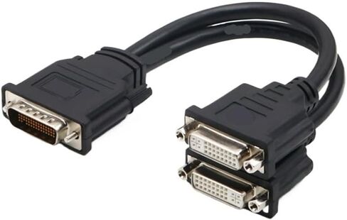 DMS-59 دبوس إلى 2 DVI 24 + 5 ذكر إلى أنثى Y الفاصل محول كابل الفيديو للكمبيوتر المضيف بطاقة الرسومات كابل فيديو مزدوج 30 سنتيمتر in Kuwait