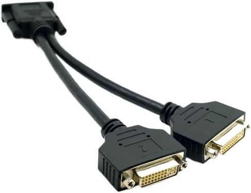 DMS-59 Pin to 2 DVI 24+5 Male to Female Y Splitter Video Cable Adapter for Computer Host Graphics Card Dual Video Cable 30cm in Saudi Arabia