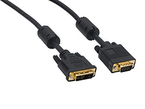 Cable Leader DVI-A Male to VGA HD15 Male Analog Video Cable, Gold Plated (1 Meter (1 Pack)) in Saudi Arabia