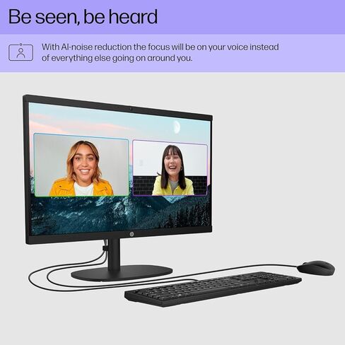 HP 21.45" FHD All-in-One PC, Intel N200 Processor, 8GB DDR5 RAM, 512GB PCIe SSD, HDMI, WiFi 6, Windows 11 Pro, Wired Keyboard & Mouse + External 9H 6-in-1 DVD Drive, Black in Saudi Arabia