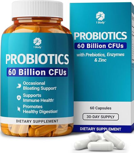 30 Billion CFU Probiotic Supplement with Prebiotics – Patented Acid Resistant Capsules to Promote Gut Health, Support Immune System – Probiotics for Women and Men of All Ages - 60 Vegetarian Capsules in Saudi Arabia