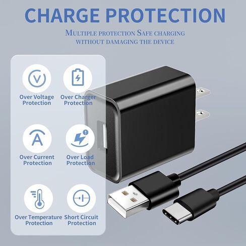 5V Fast USB Type C Charger for Android Tablet, Cwowdefu,Dreamtab,ONN,Aocwei,Byybuo,Asus, New Amazon Kindle 2024 11th 12th Fire 7, HD 8 10 Max 11 Pro，LG/Samsung Galaxy Tablet Charging Cable in Saudi Arabia