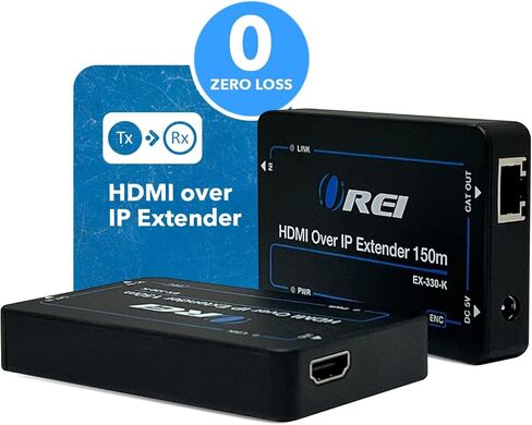 OREI HDMI over Ethernet Extender Over IP with CAT5/CAT6 Cable , with IR Upto 330 Feet - Loop Out - 1080P Full HD Signal Distribution - One to Many option in Saudi Arabia