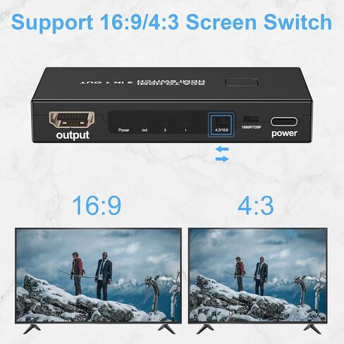 محول RCA إلى HDMI، محول محول AV إلى HDMI 2 في 1 خارج (1 RCA و1 مدخل HDMI) مع كابل HDMI يدعم 4K@30 هرتز ثلاثي الأبعاد 1080P لمشغلات VHS VCR Xbox PS4 Roku Blue-Ray DVD in Kuwait