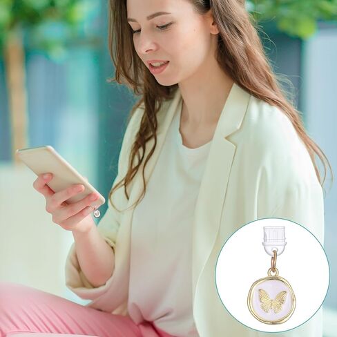 9 Pcs Type C Dust Plug Charm Butterfly Bow Flower Star Shape Charging Port Protector Plastic Anti Dust Cover Accessory with Pendant Compatible with All Type C Devices Cellphone Tablets Laptops in Saudi Arabia