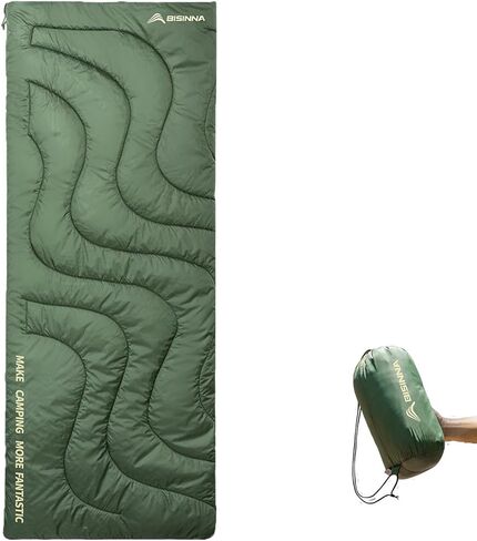 BISINNA Warm Weather Sleeping Bag Ultralight Portable Backpacking Lightweight Sleeping Bags for Adult Kids Outdoor Hiking Camping in Saudi Arabia