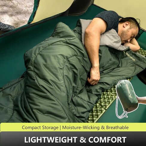 BISINNA Warm Weather Sleeping Bag Ultralight Portable Backpacking Lightweight Sleeping Bags for Adult Kids Outdoor Hiking Camping in Saudi Arabia
